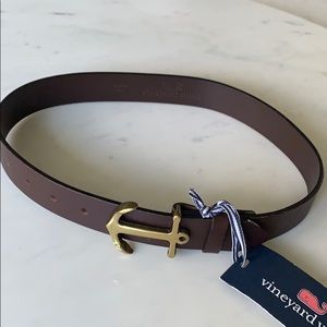 Boys leather anchor belt